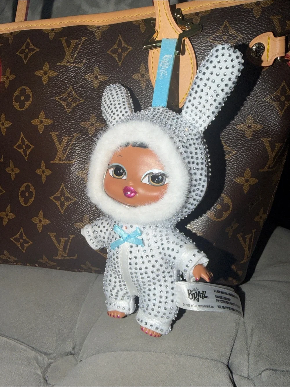 Bratz Babyz Bunny Doll Rhinestone Silver Holiday Ornament NWT